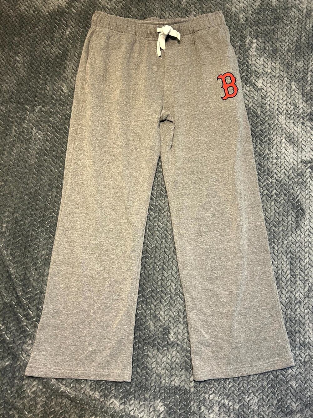 Fanatics Boston Red Sox Lounge Pants Womens Medium Heather Gray Logo Drawstring